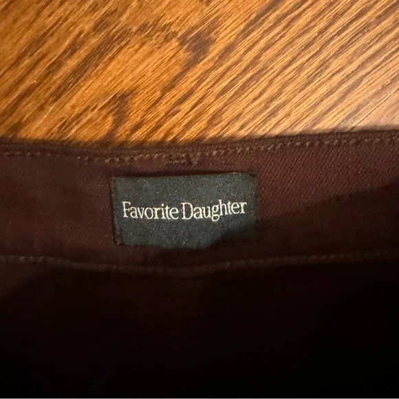 Favorite Daughter Coated Dark Brown Pants - Picture 2 of 5